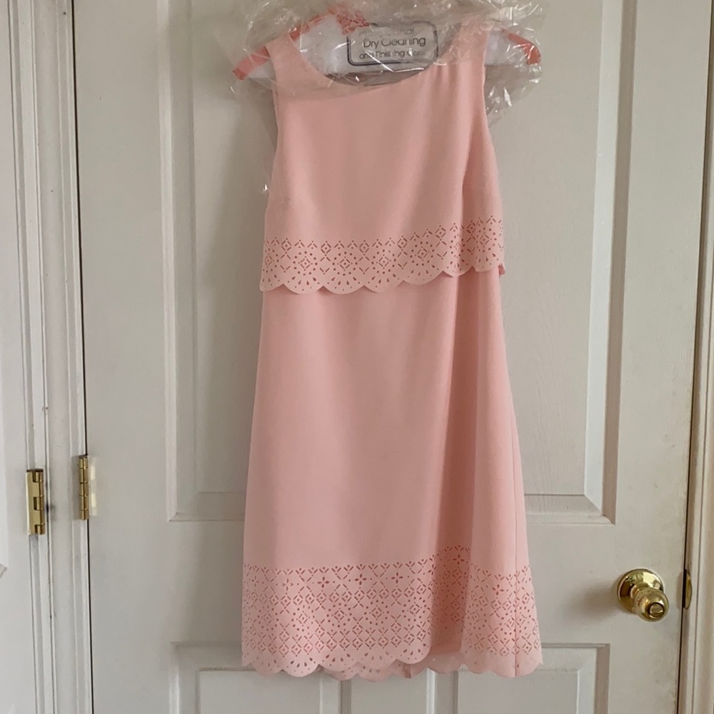 White Black Light pink dress